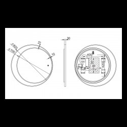 Φωτιζόμενος Καθρέπτης Μπάνιου Led Luminor Eclipse 82 Με Μεταλλικό Πλαίσιο ECL82 Bronze 